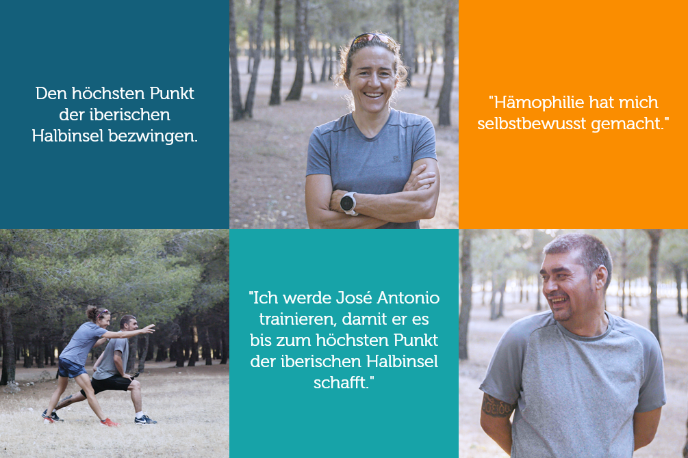 Liberator José Antonio und seine Trainerin mit Zitaten aus den Blogposts