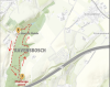 Karte der Wanderroute im Ravensbosch