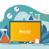Sobi Science-Grafik: Stilistisches biotechnologisches Labor